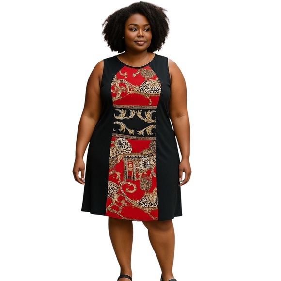 Addition Elle Sleeveless Dress Black - Picture 1 of 9